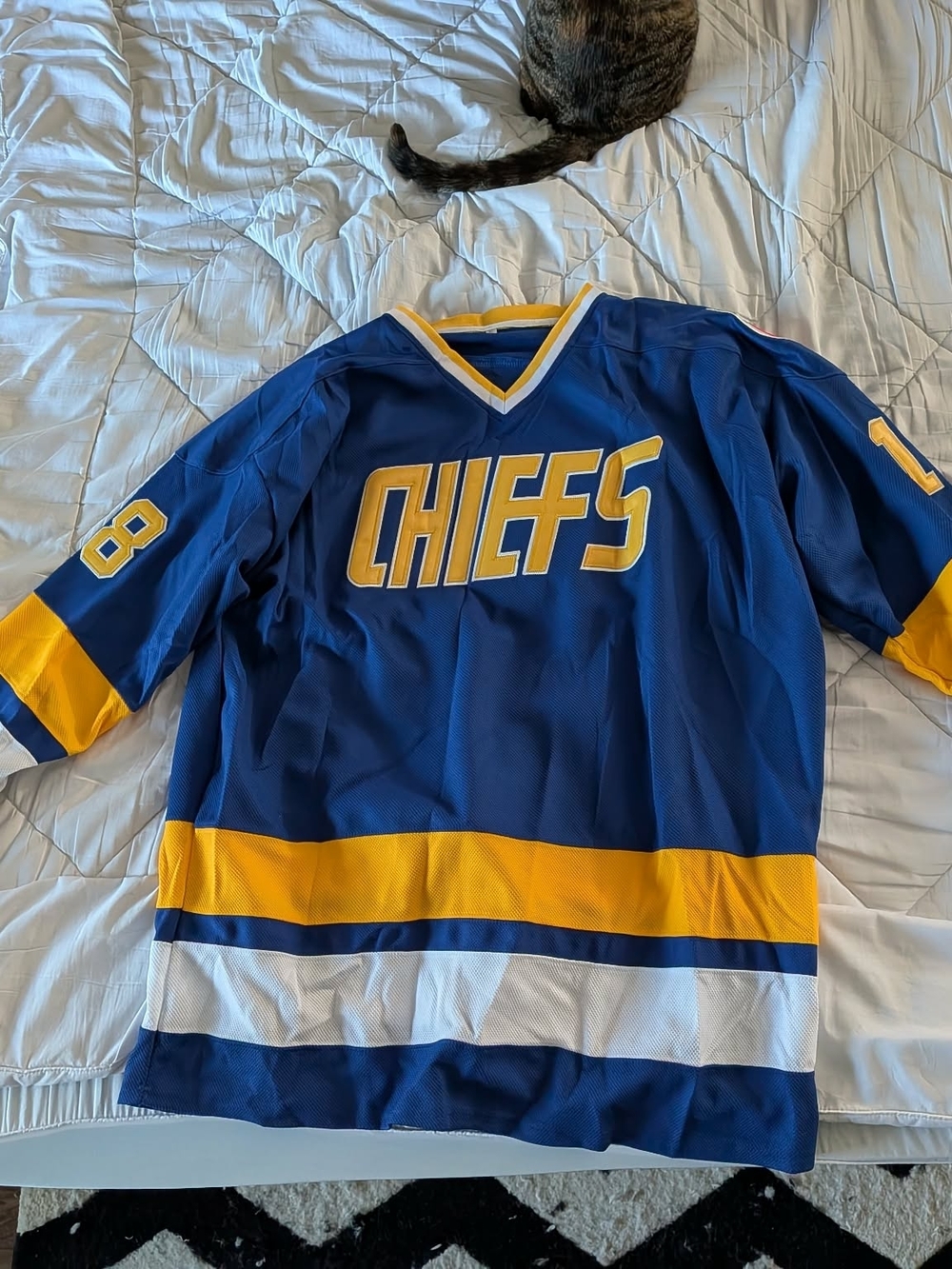 Blue and Gold 'CHIEFS' Hockey Jersey